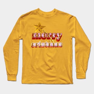 Merry cristmas  text art design. Long Sleeve T-Shirt